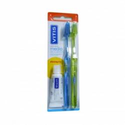 CEPILLO DENTAL ADULTO VITIS ACCESS MEDIO BLISTER 2 U