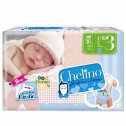 PAÑAL INFANTIL CHELINO FASHION & LOVE T- 3 (4 - 10 KG) 36 PAÑALES