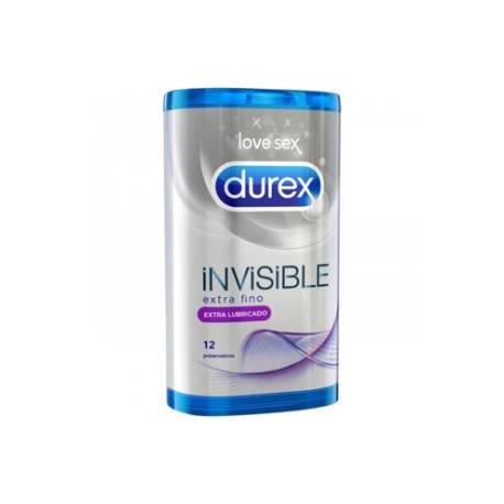 Durex Invisible Extra Fino Extra Lubricado 12 preservativos