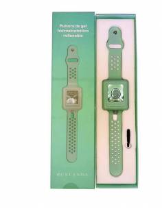 PULSERA HIGIENIZANTE RELLENABLE VERDE