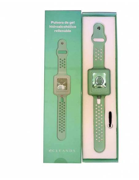 PULSERA HIGIENIZANTE RELLENABLE VERDE