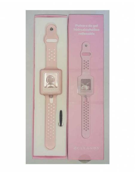 PULSERA HIGIENIZANTE RELLENABLE ROSA