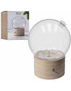 PRANAROM DIFUSOR BULLE MADERA Y CRISTAL