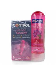 CONTROL VELVET SECRET MINI STIMULADOR + THAI PASSION GEL...