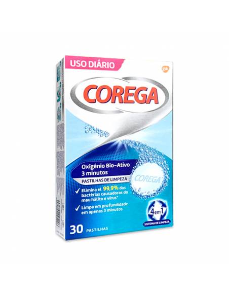 COREGA OXIGENO BIO-ACTIVO LIMPIEZA PROTESIS DENTAL 30 TABLETAS