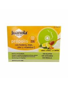 JUANOLA PROPOLIS HIEDRA MIEL LIMON  24 PASTILLAS