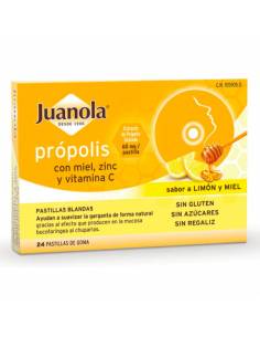 JUANOLA PROPOLIS LIMON MIEL  24 PASTILLAS