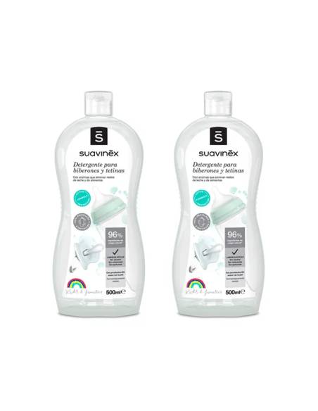 SUAVINEX DETERGENTE BIBERONES 500 + 500 ML