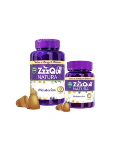 ZZZQUIL NATURA  90 GUMMIES SABOR MANGO Y PLATANO
